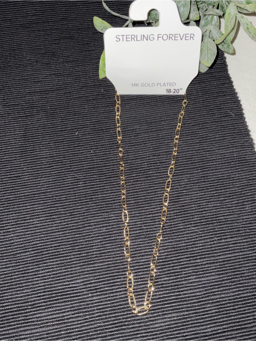 Sterling Forever Gold Paperclip Link Necklace